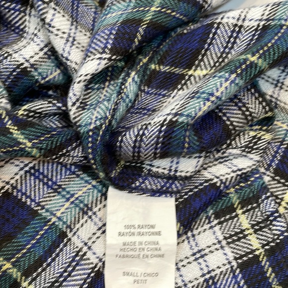 Rails Button Down Plaid Shirt S Blue Green Plaid Long Sleeve Super Soft - Picture 12 of 12